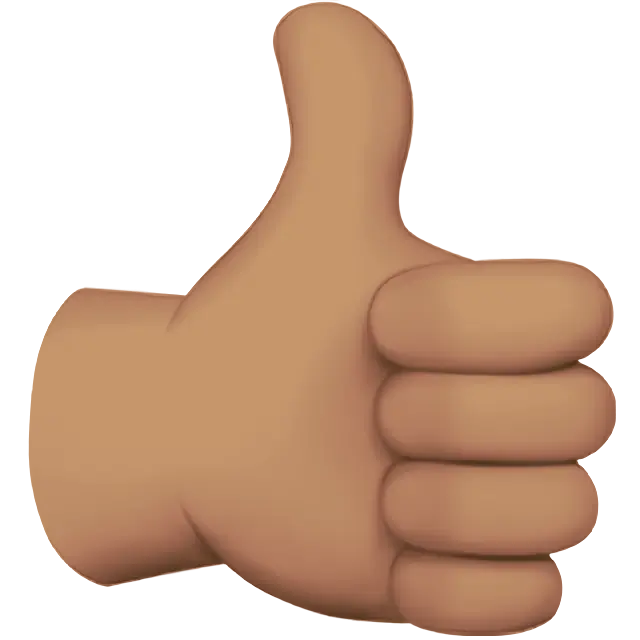 Thumbs Up: Medium Skin Tone