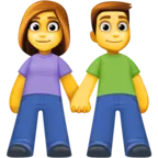 Homme et femme se tenant par la main