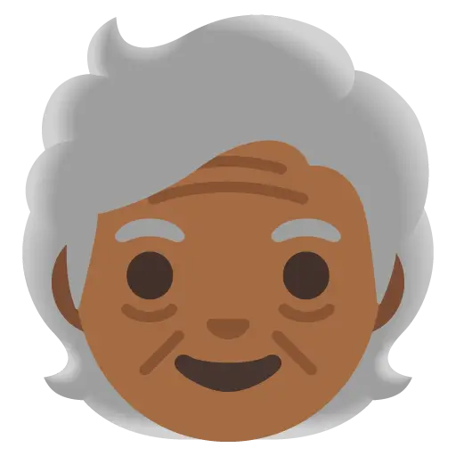 Older Person: Medium-Dark Skin Tone