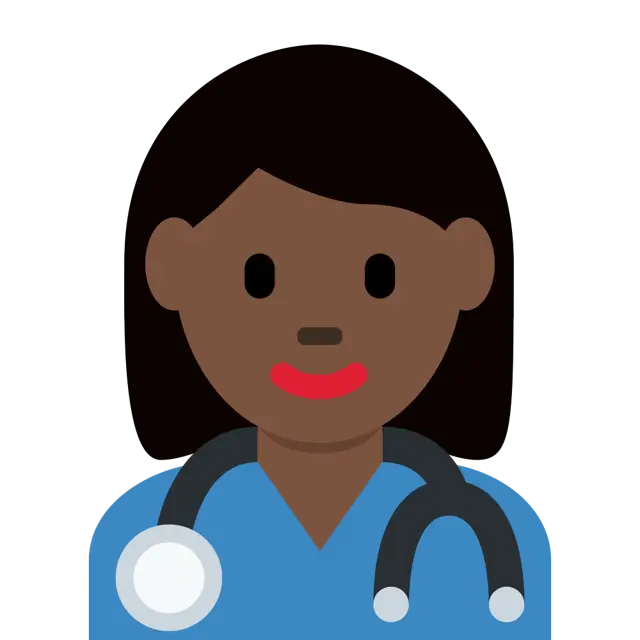 Woman Health Worker: Dark Skin Tone