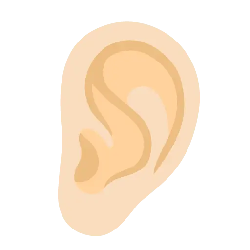 Ear: Light Skin Tone