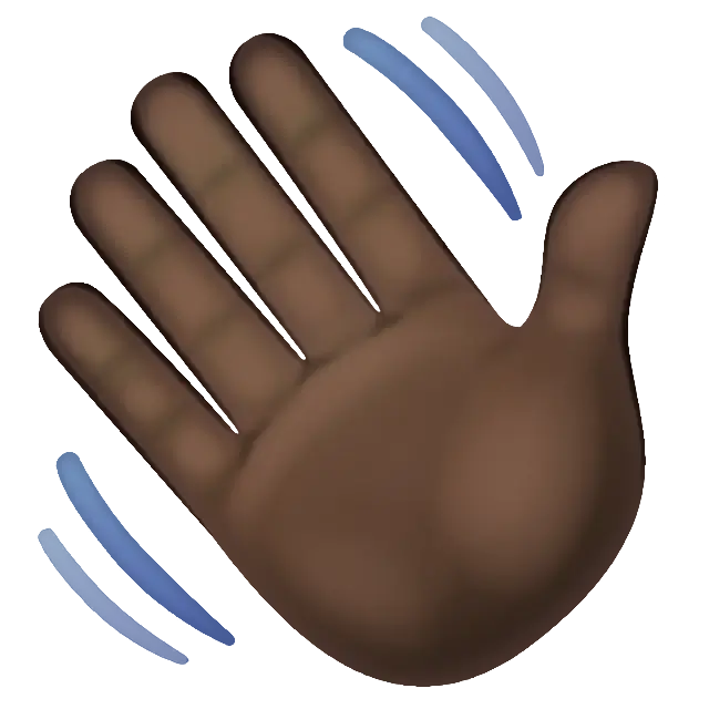 Waving Hand: Dark Skin Tone