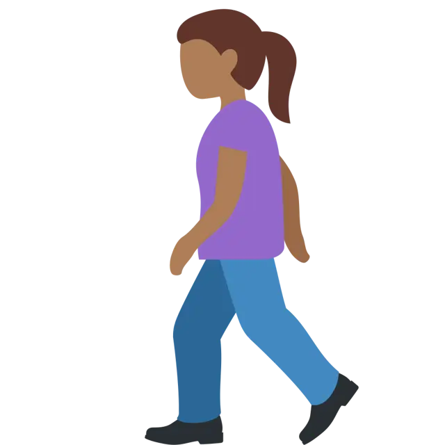 Woman Walking: Medium-Dark Skin Tone