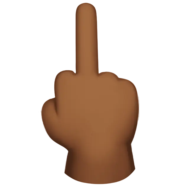 Middle Finger: Medium-Dark Skin Tone