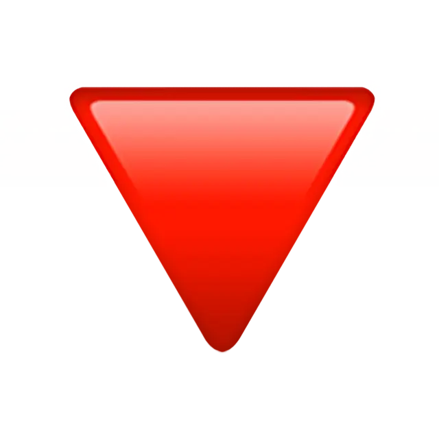 Triángulo rojo que apunta hacia abajo
