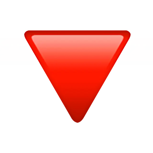 Down-Pointing Red Triangle