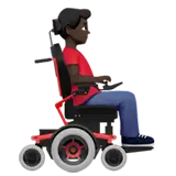 Man in Motorized Wheelchair Facing Right: Dark Skin Tone