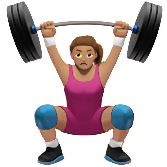 Woman Lifting Weights: Medium Skin Tone