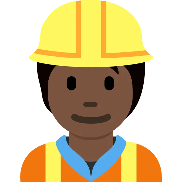 Construction Worker: Dark Skin Tone