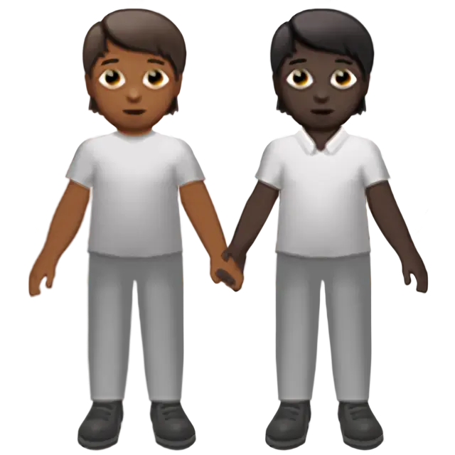 People Holding Hands: Medium-Dark Skin Tone, Dark Skin Tone