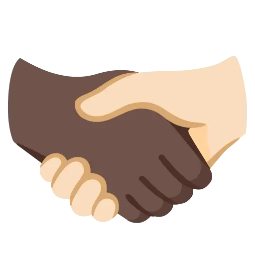 Handshake: Light Skin Tone, Dark Skin Tone