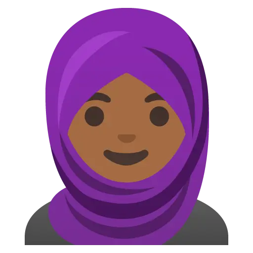 Woman with Headscarf: Medium-Dark Skin Tone