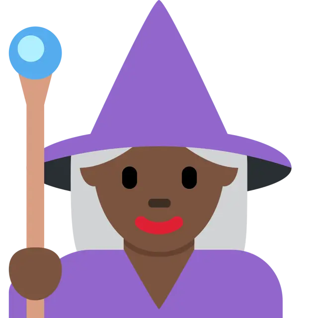 Woman Mage: Dark Skin Tone