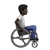 Person in Manual Wheelchair Facing Right: Dark Skin Tone