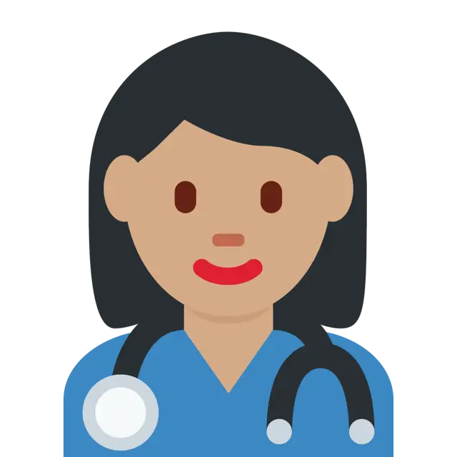 Woman Health Worker: Medium Skin Tone