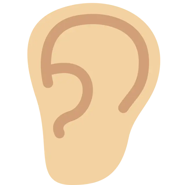 Ear: Medium-Light Skin Tone