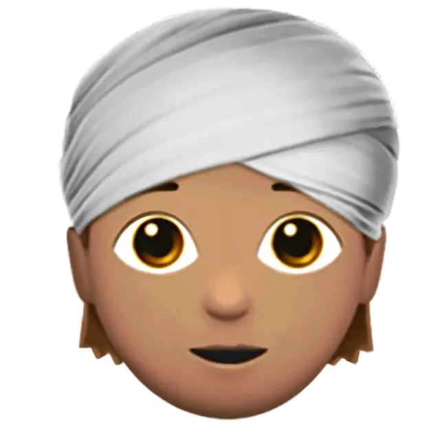 Person Wearing Turban: Medium Skin Tone