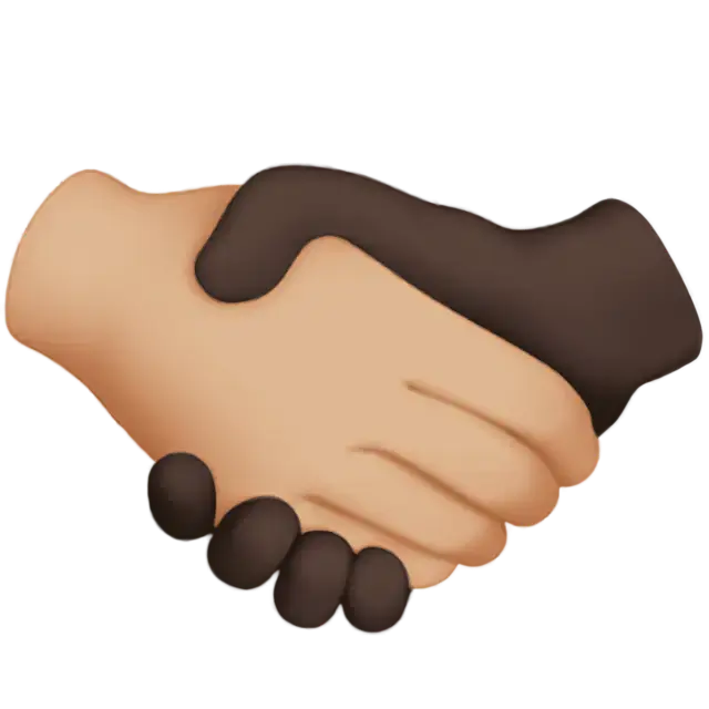 Handshake: Medium-Light Skin Tone, Dark Skin Tone