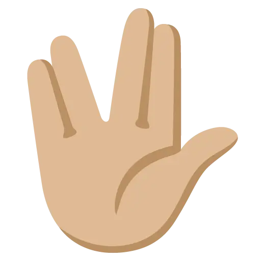 Vulcan Salute: Medium-Light Skin Tone