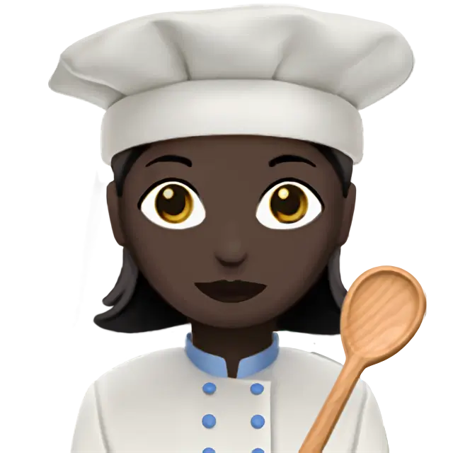 Woman Cook: Dark Skin Tone