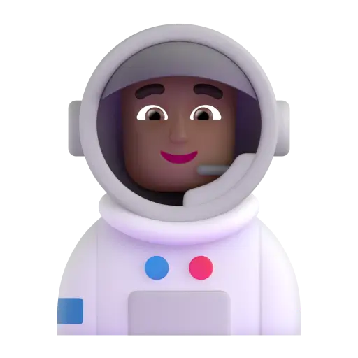 Man Astronaut: Medium-Dark Skin Tone