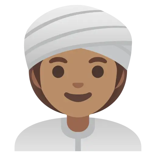 Woman Wearing Turban: Medium Skin Tone