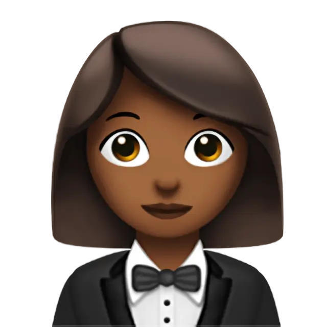 Woman in Tuxedo: Medium-Dark Skin Tone