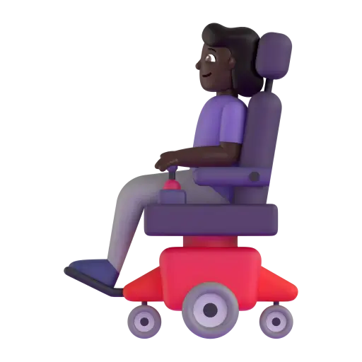 Woman in Motorized Wheelchair: Dark Skin Tone