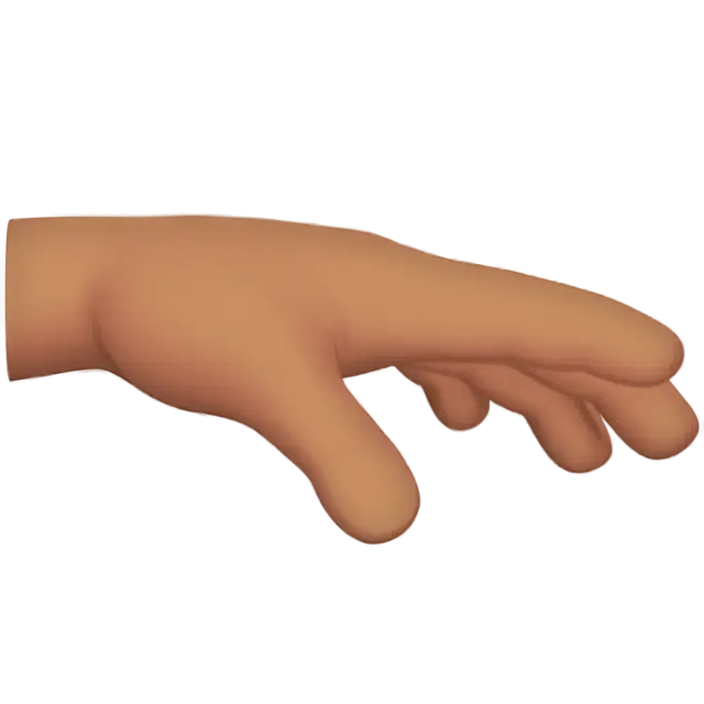 Palm Down Hand: Medium Skin Tone