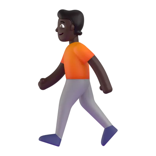 Person Walking: Dark Skin Tone