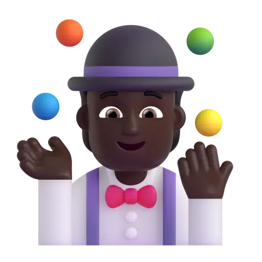 Person Juggling: Dark Skin Tone