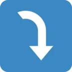 Arrow Pointing Rightwards Then Curving Downwards