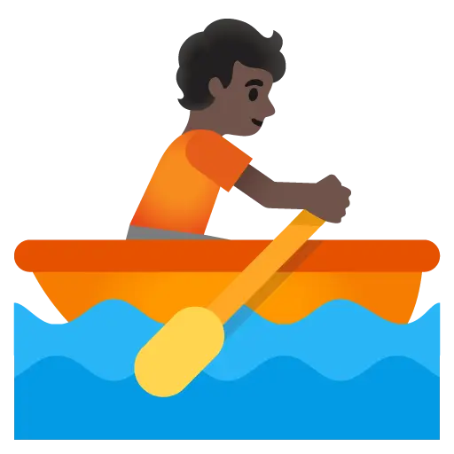 Person Rowing Boat: Dark Skin Tone