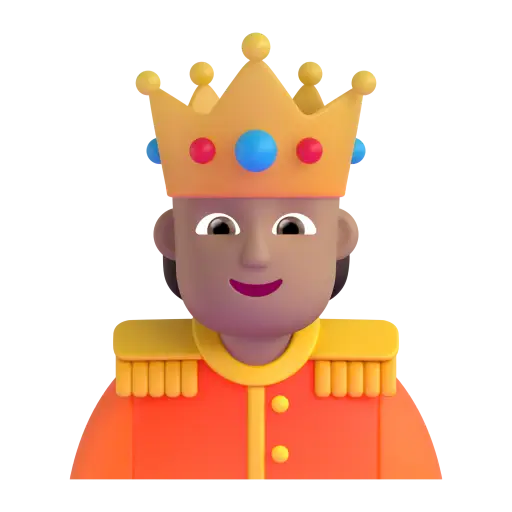 Person with Crown: Medium Skin Tone