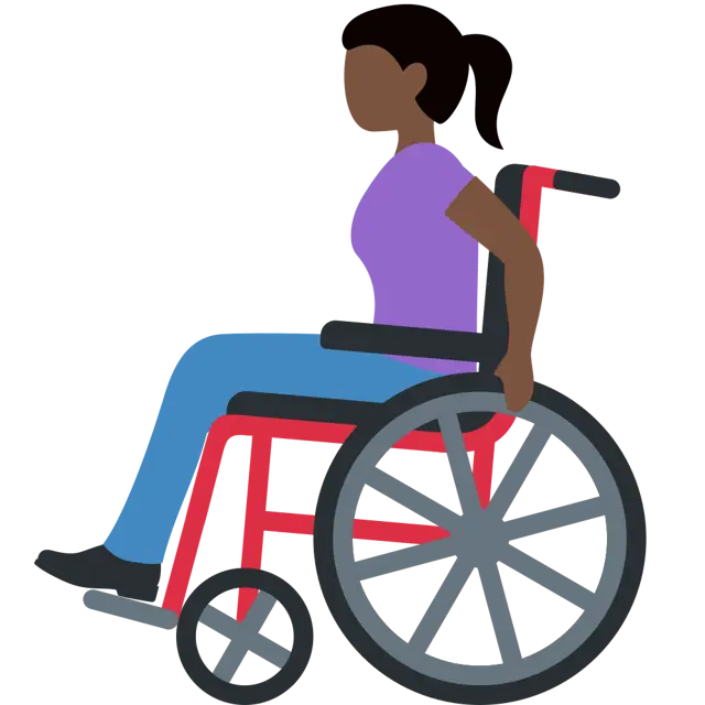 Woman In Manual Wheelchair: Dark Skin Tone