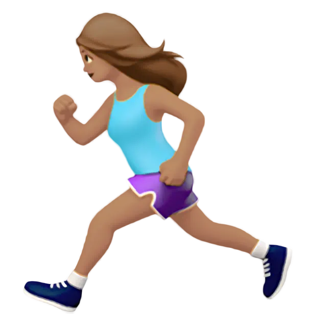 Woman Running: Medium Skin Tone