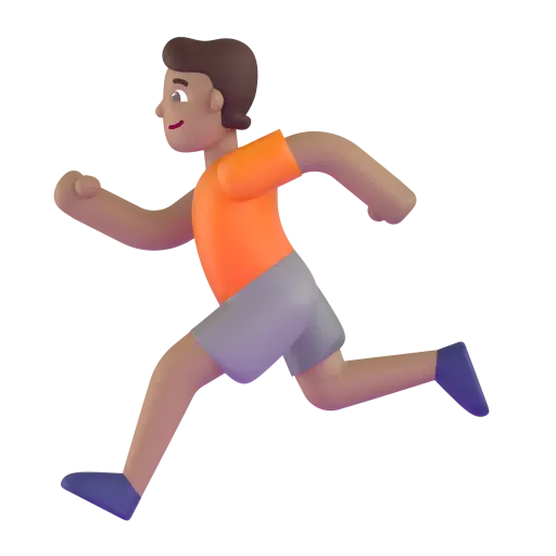 Person Running: Medium Skin Tone