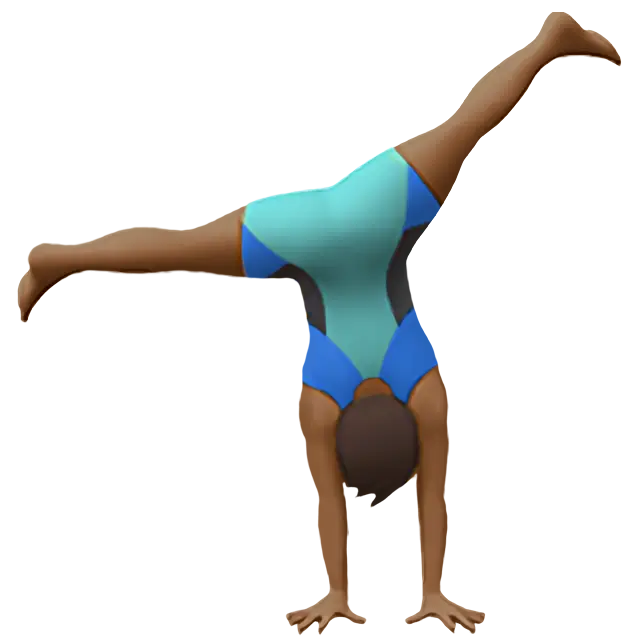 Man Cartwheeling: Medium-Dark Skin Tone