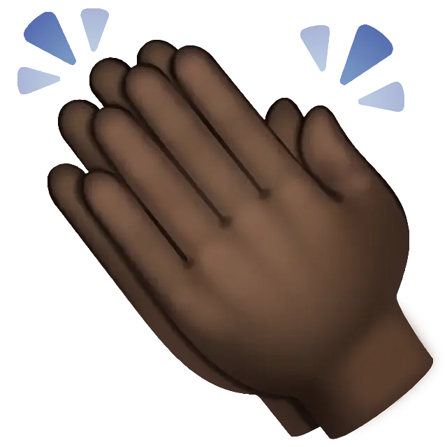 Clapping Hands: Dark Skin Tone