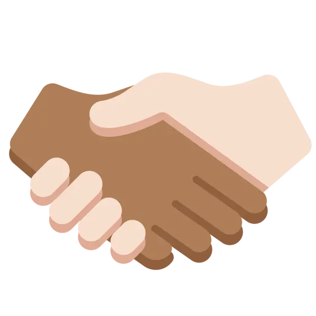 Handshake: Medium-Dark Skin Tone, Light Skin Tone