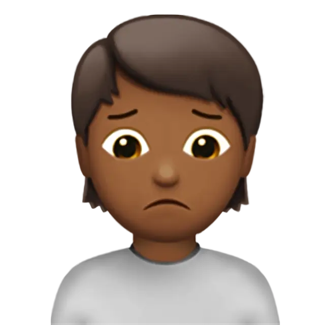 Person Frowning: Medium-Dark Skin Tone