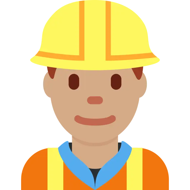 Man Construction Worker: Medium Skin Tone