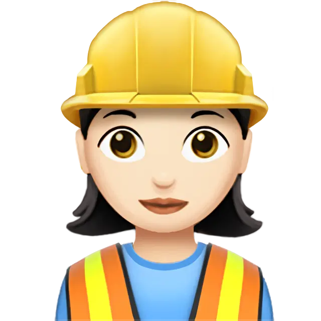 Woman Construction Worker: Light Skin Tone