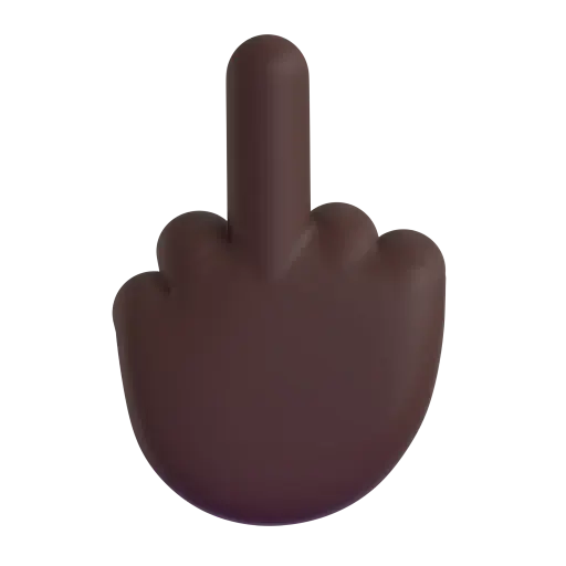 Middle Finger: Dark Skin Tone