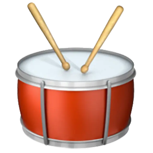 Trommel mit Drumsticks