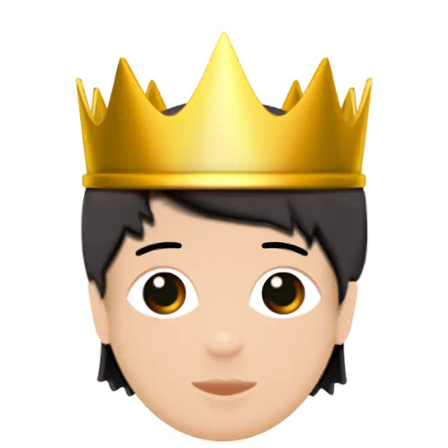 Person with Crown: Light Skin Tone