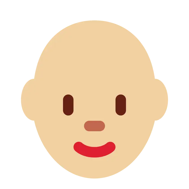 Woman: Medium-Light Skin Tone, Bald