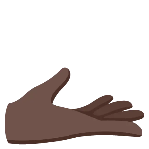 Palm Up Hand: Dark Skin Tone