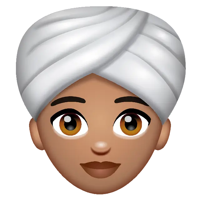 Woman Wearing Turban: Medium Skin Tone