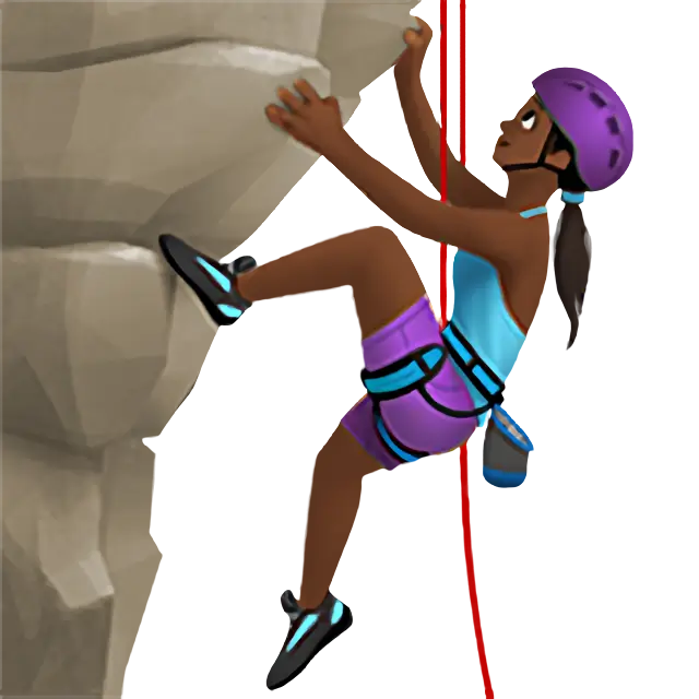 Woman Climbing: Medium-Dark Skin Tone